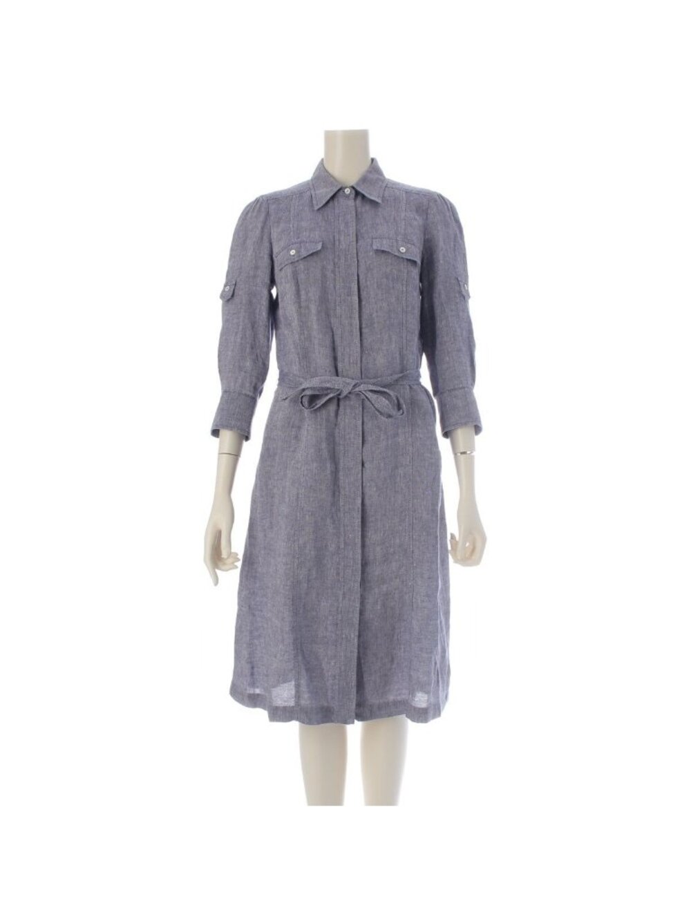 Loro Piana Linen Dress Shirt Blue 40